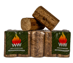 A photo of WillowWarm Briquettes Stacked