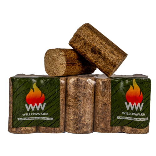 A photo of WillowWarm Briquettes Stacked