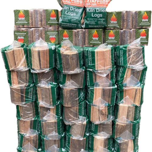 An image of 105 Bags of Kiln-dried Logsand 5 bags of WillowWarm Briquettes